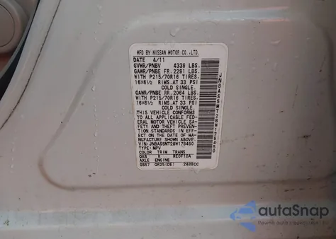 2011 Nissan Rogue S from USA, damaged, VIN JN8AS5MT2BW178450